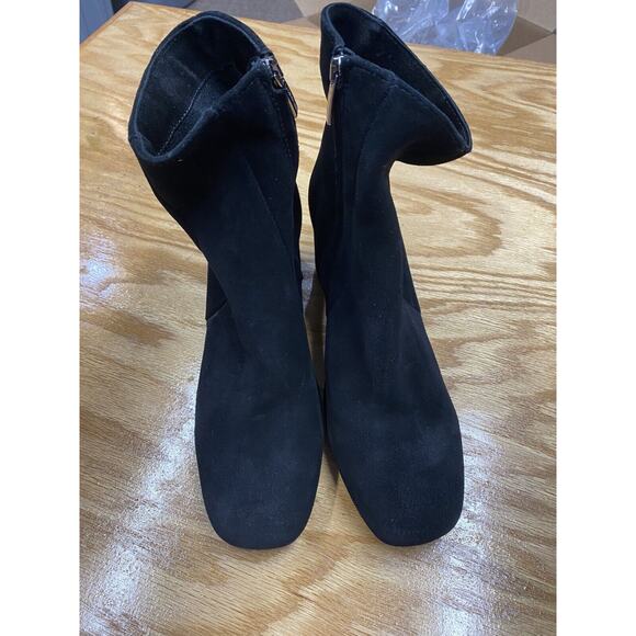 La Canadienne Montreal Bootie Boots Women's 8M Black Suede Side Zip Fashion S49